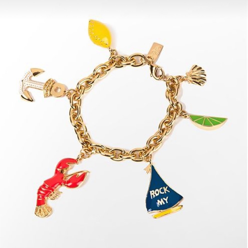 Lilly Pulitzer "Rock my boat" Rare and Classic charm bracelet